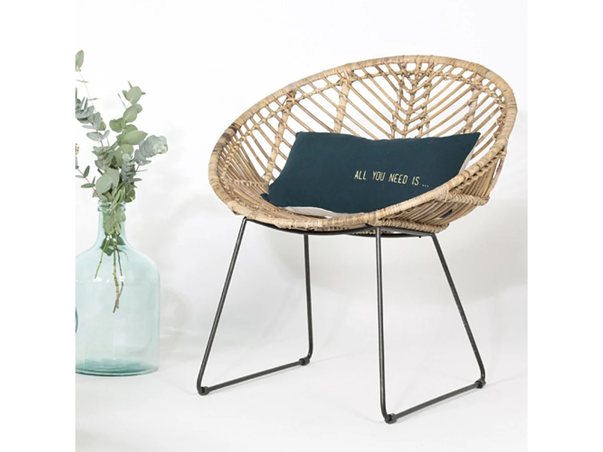 Fauteuil rond en rotin Moka