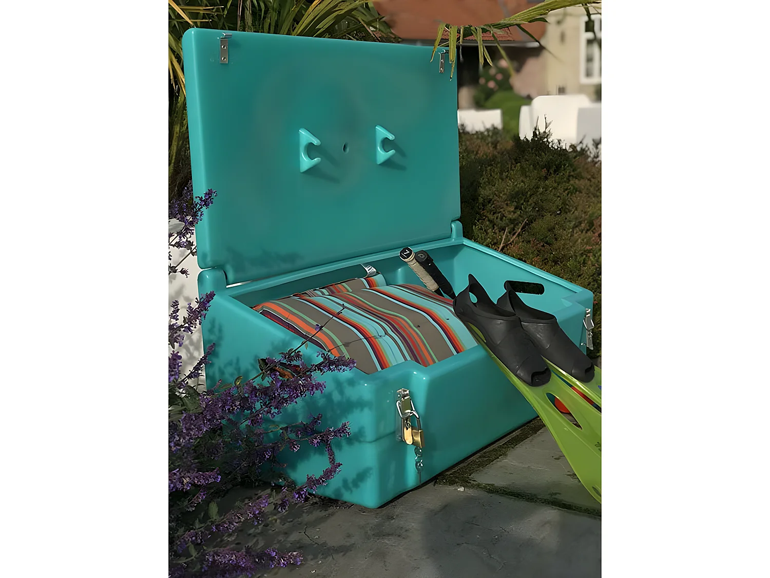 Coffre De Jardin 100l Avec Grenouillères Cadenassables