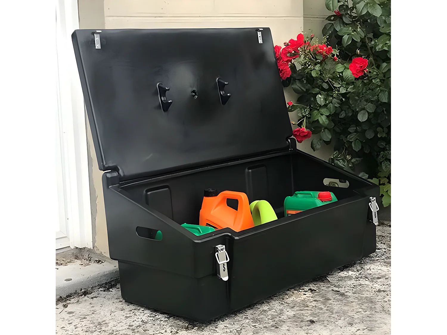 Coffre De Jardin 100l Avec Grenouillères Cadenassables