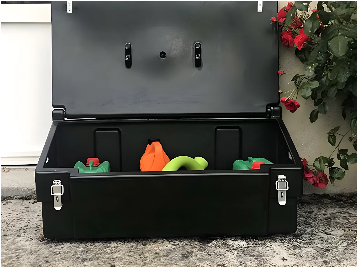 Coffre De Jardin 100l Avec Grenouillères Cadenassables