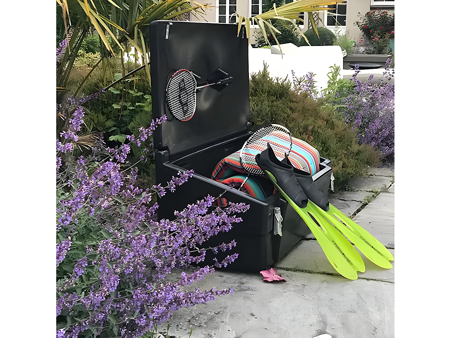 Coffre De Jardin 100l Avec Grenouillères Cadenassables