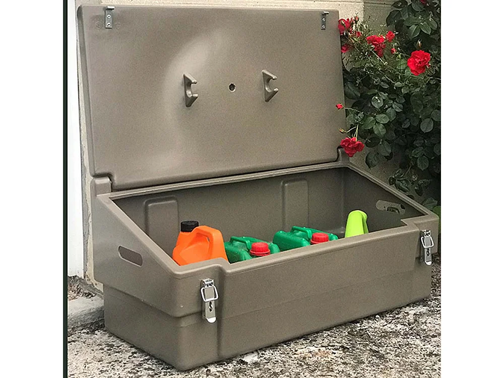 Coffre De Jardin 100l Avec Grenouillères Cadenassables