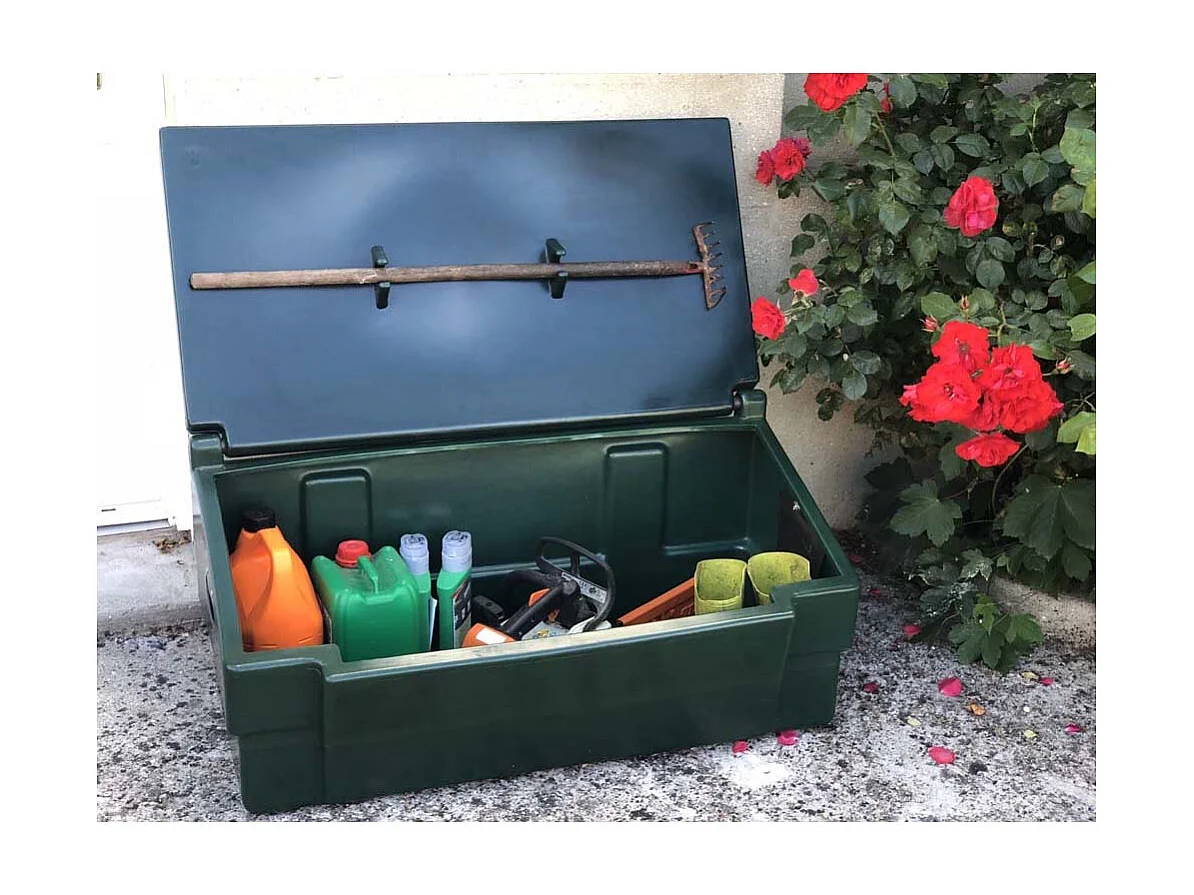 Coffre De Jardin 100l Avec Grenouillères Cadenassables