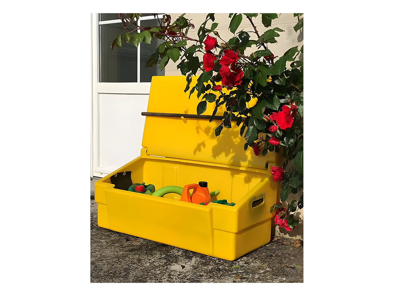 Coffre De Jardin 100l Avec Grenouillères Et Cadenas