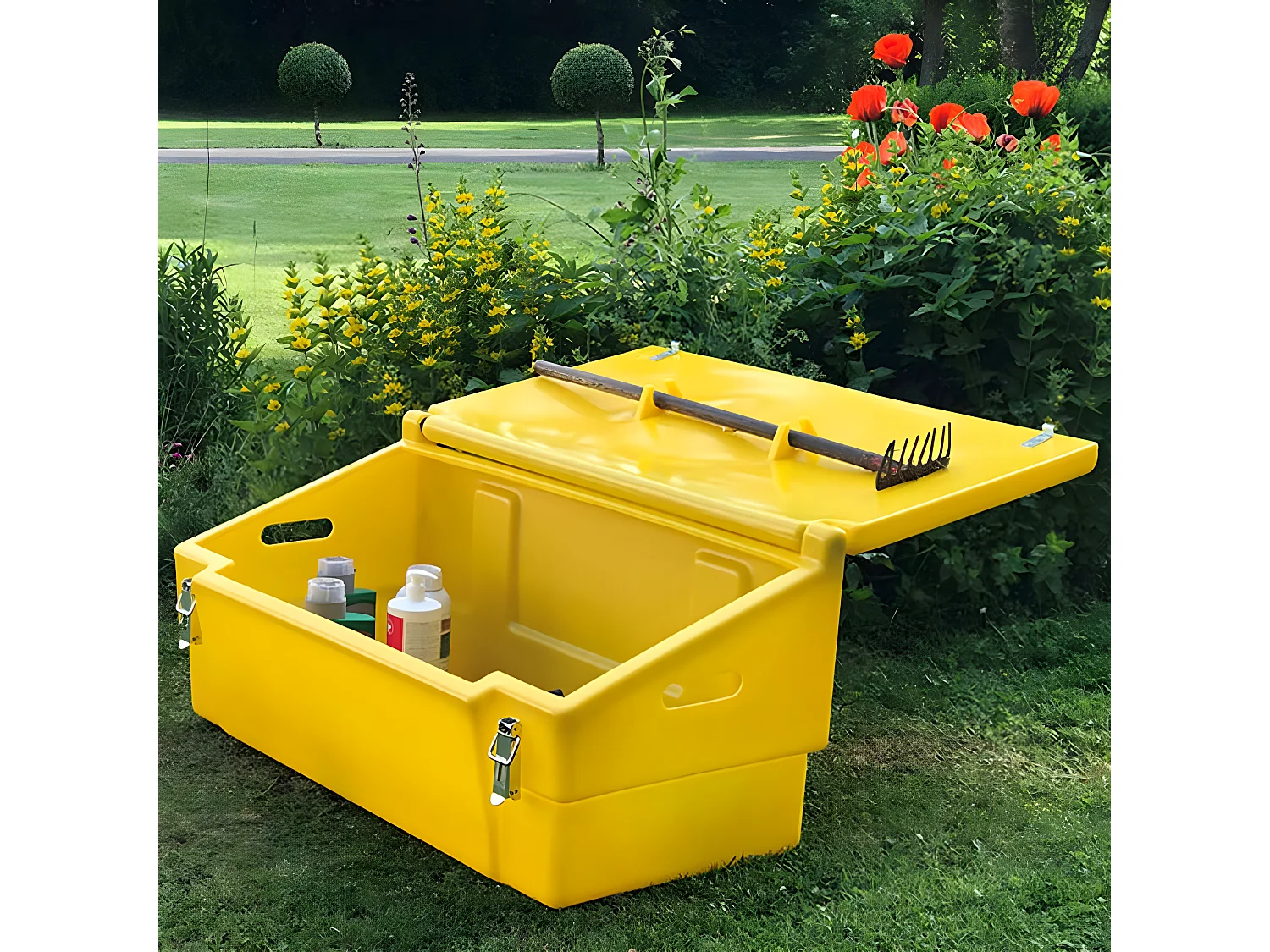 Coffre De Jardin 100l Avec Grenouillères Cadenassables