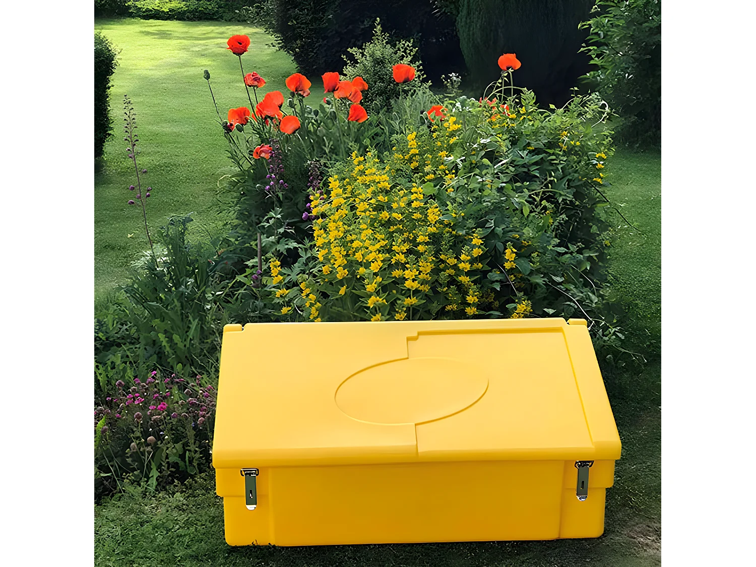 Coffre De Jardin 100l Avec Grenouillères Cadenassables