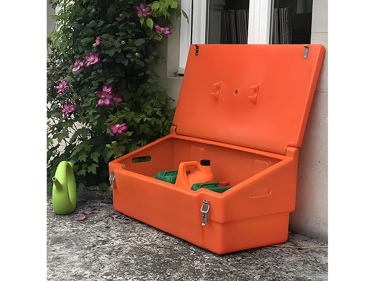 Coffre De Jardin 100l Avec Grenouillères Cadenassables