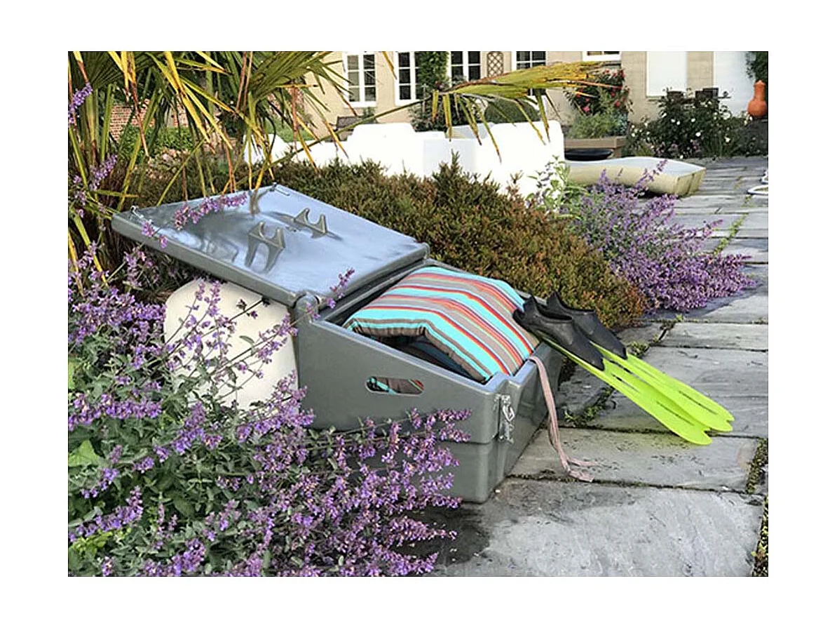 Coffre De Jardin 100l Avec Grenouillères Cadenassables