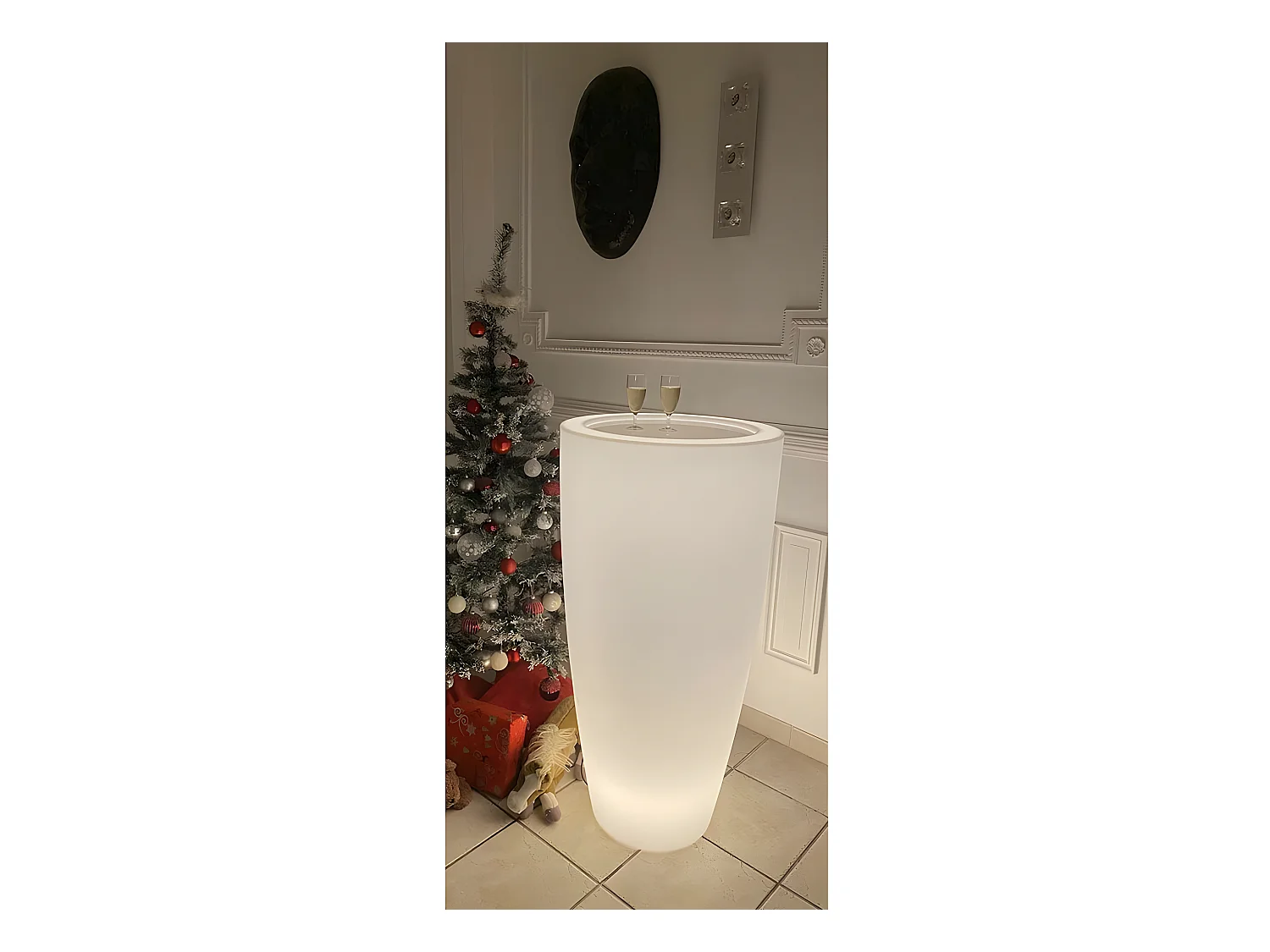 Pot De Fleurs 3 En 1 Mange Debout Inox Lumineux Delight