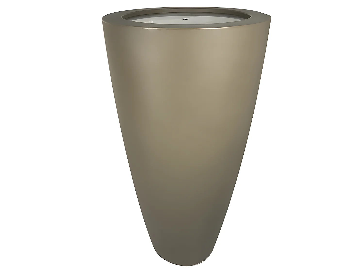 Pot Conique 3 En 1pot De Fleurs- Mange Debout-seau A Champagne Dessus Inox