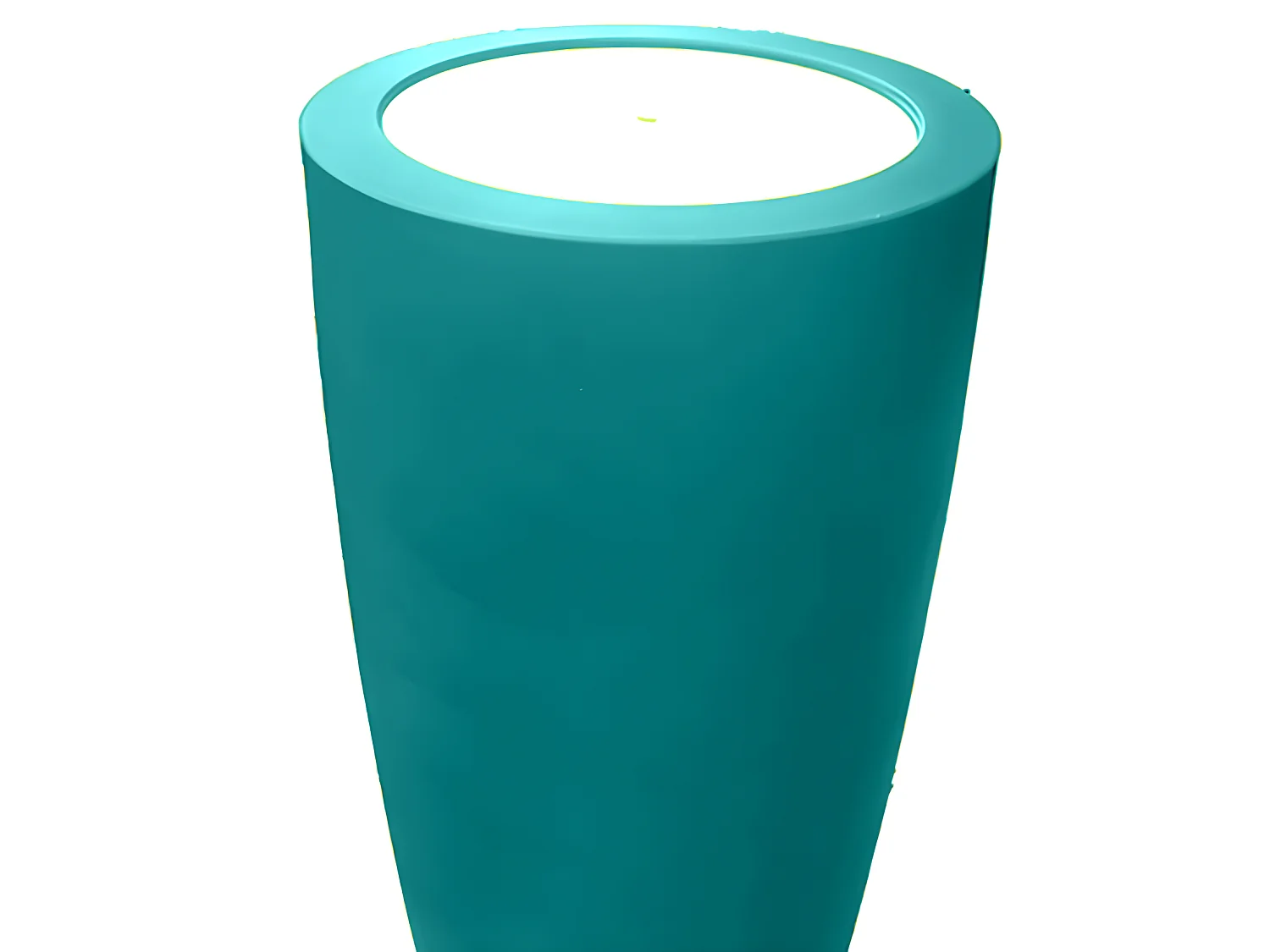 Pot Conique 3 En 1 Pot De Fleurs-mange Debout-seau à Champagne Dessus Polyéthylène Blanc