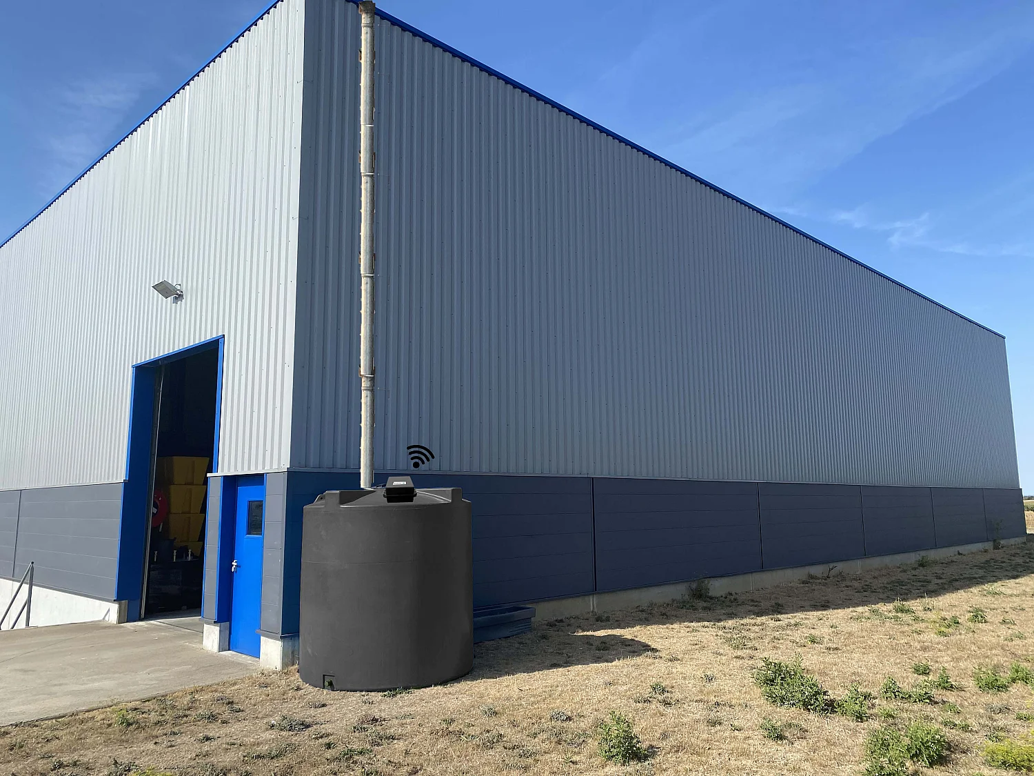 Cuve eau 4000l connectée avec la sonde de remplissage simon classique abonnement 3 ans - GRIS