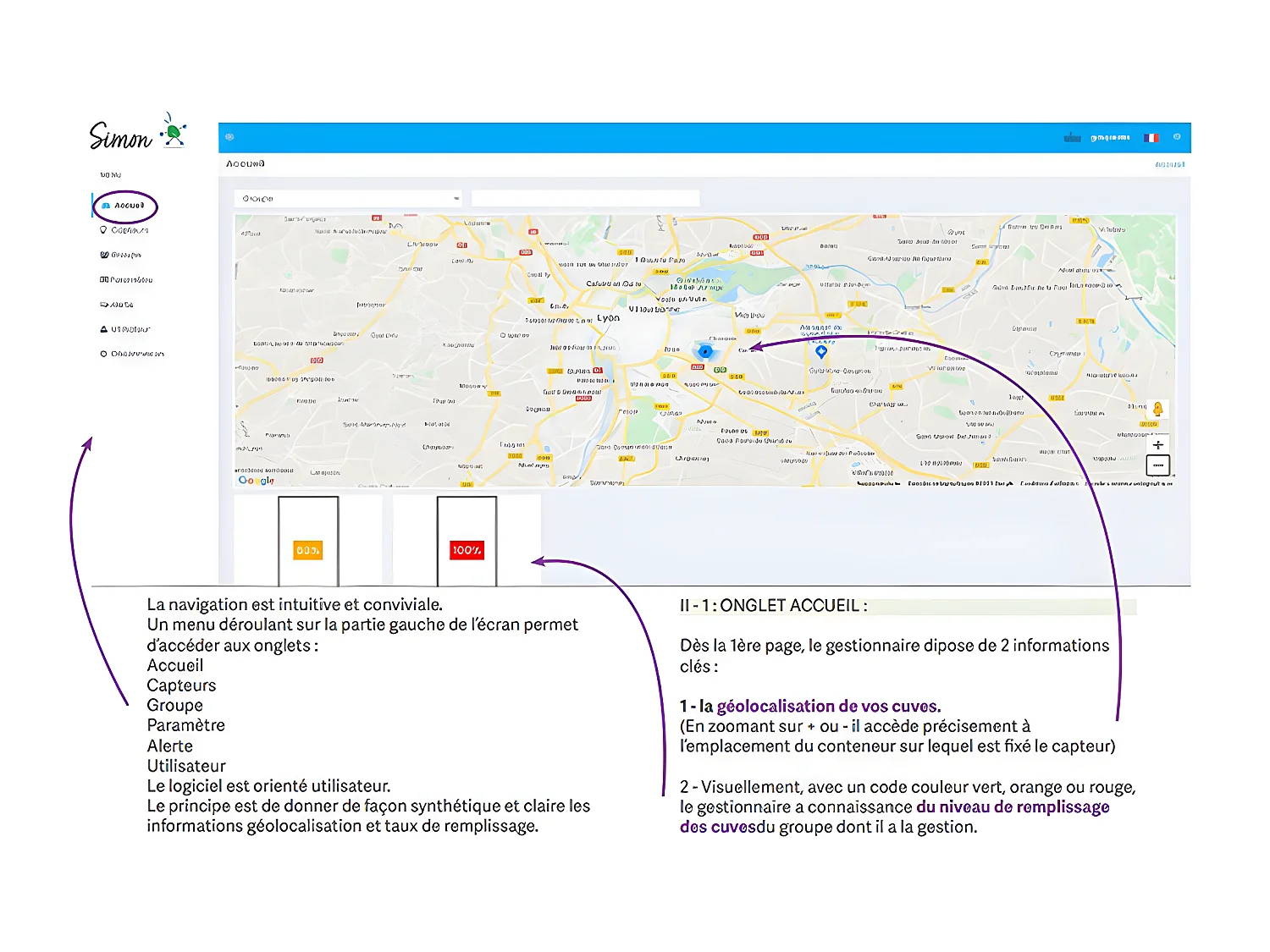 Cuve eau 4000l connectée avec la sonde de remplissage simon classique abonnement 2 ans - GRIS