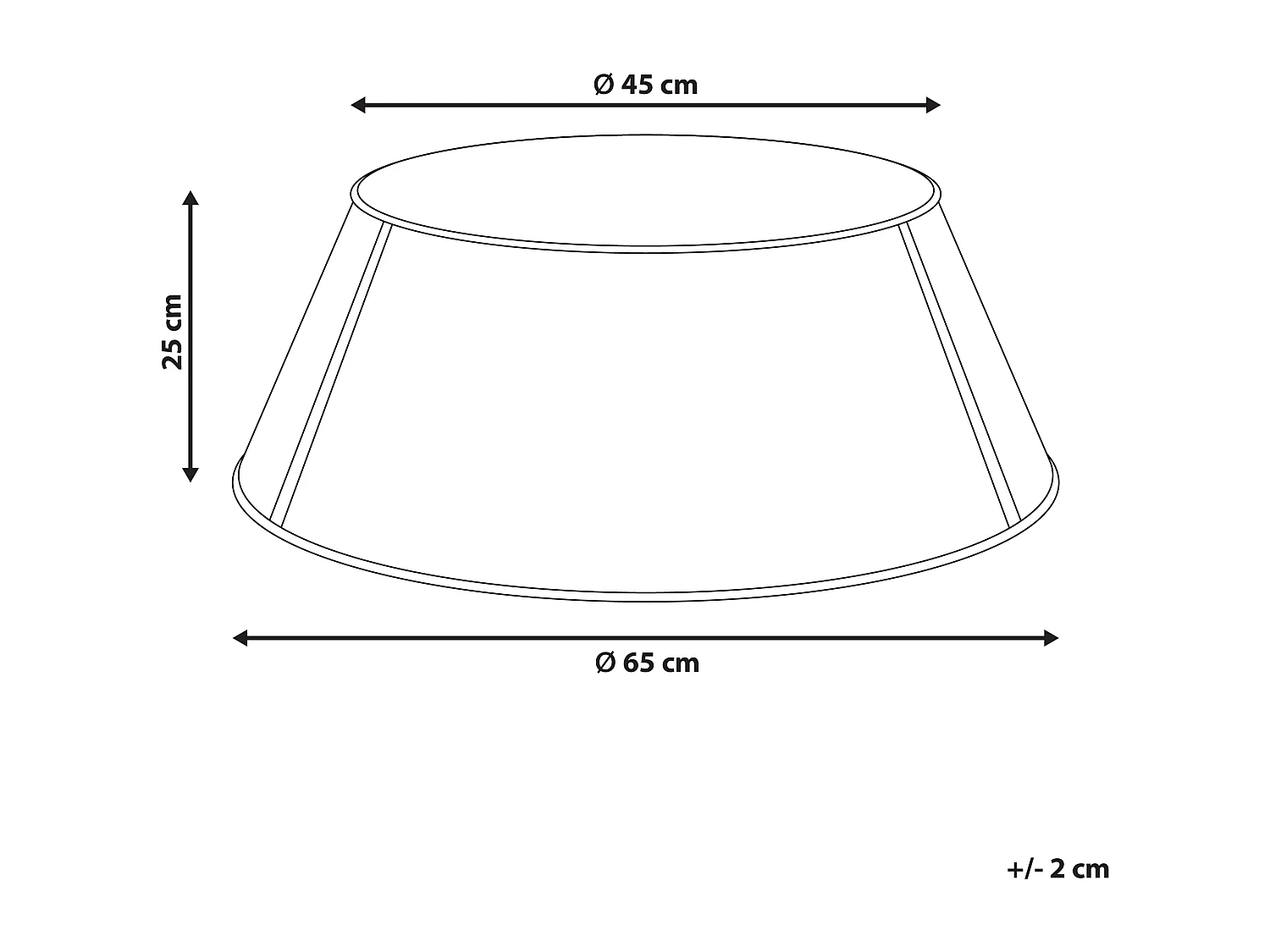 Jupe de sapin de Noël ROVANIEMI Métal Argenté 65 cm