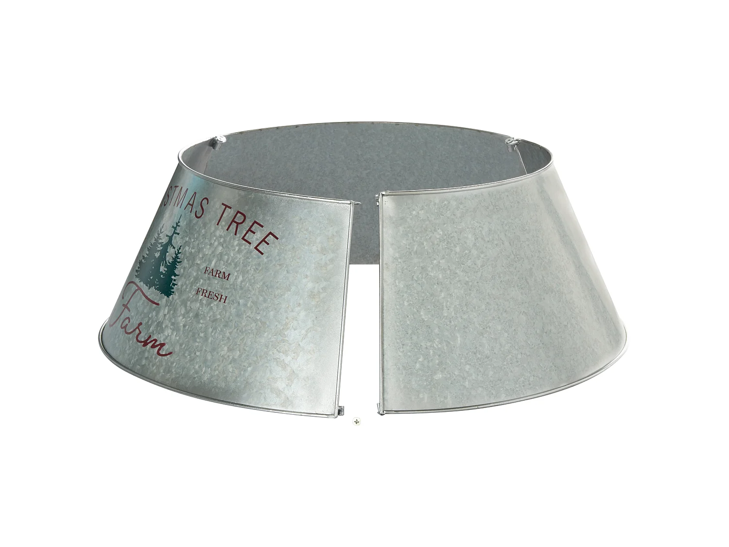 Jupe de sapin de Noël ROVANIEMI 65 cm Métal Argenté