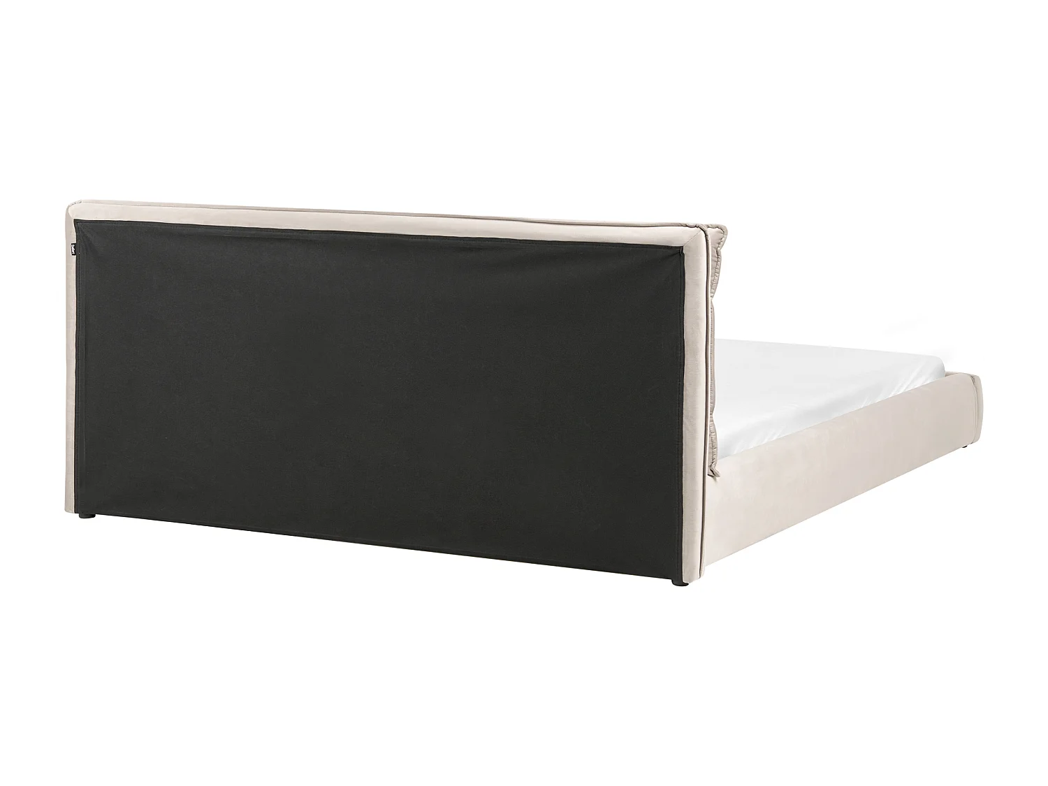 Lit avec sommier Velours BAJONNA 180 x 200 cm Taupe
