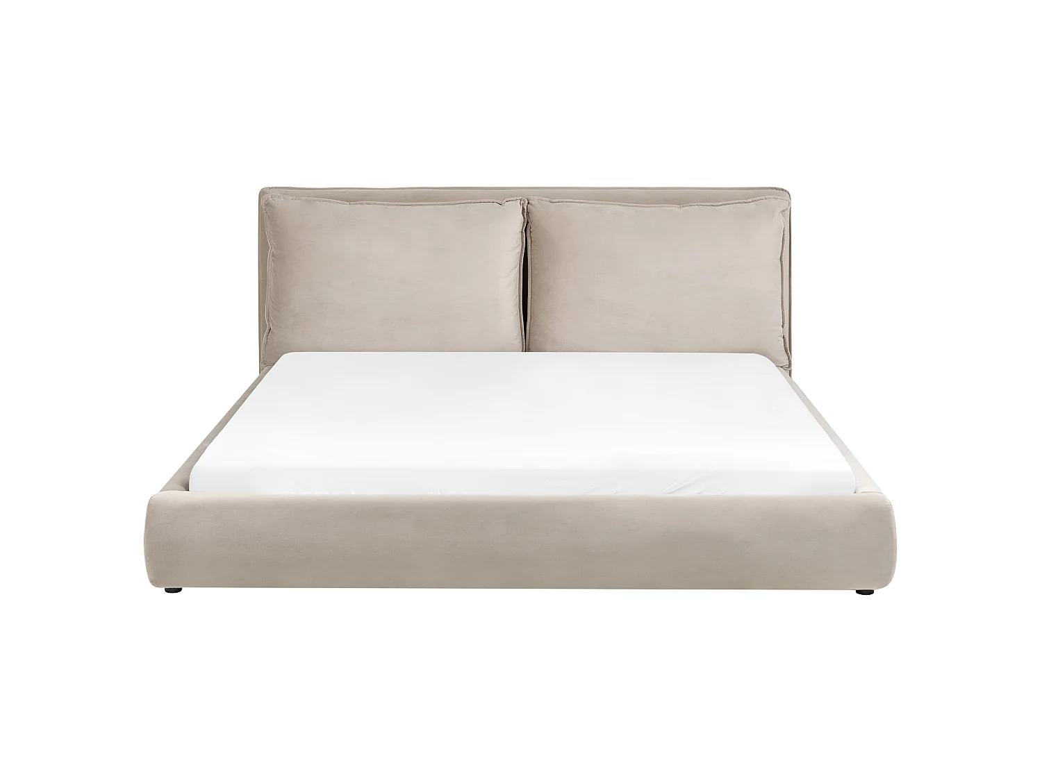 Lit avec sommier Velours BAJONNA 180 x 200 cm Taupe