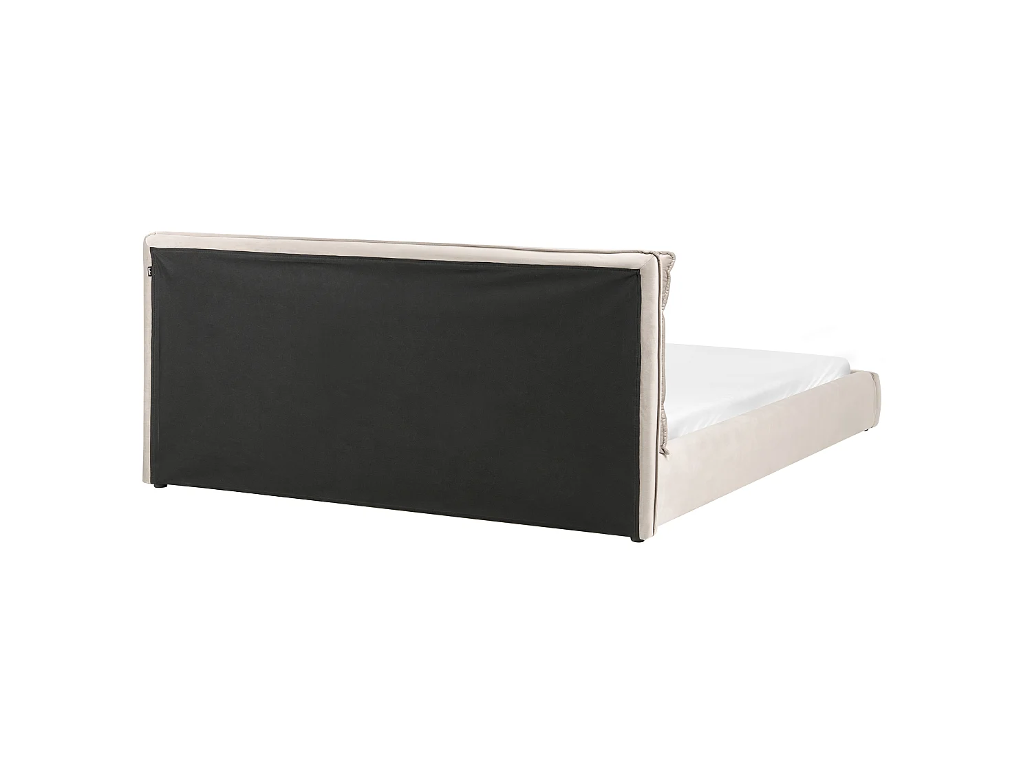 Lit avec sommier Velours BAJONNA 180 x 200 cm Taupe