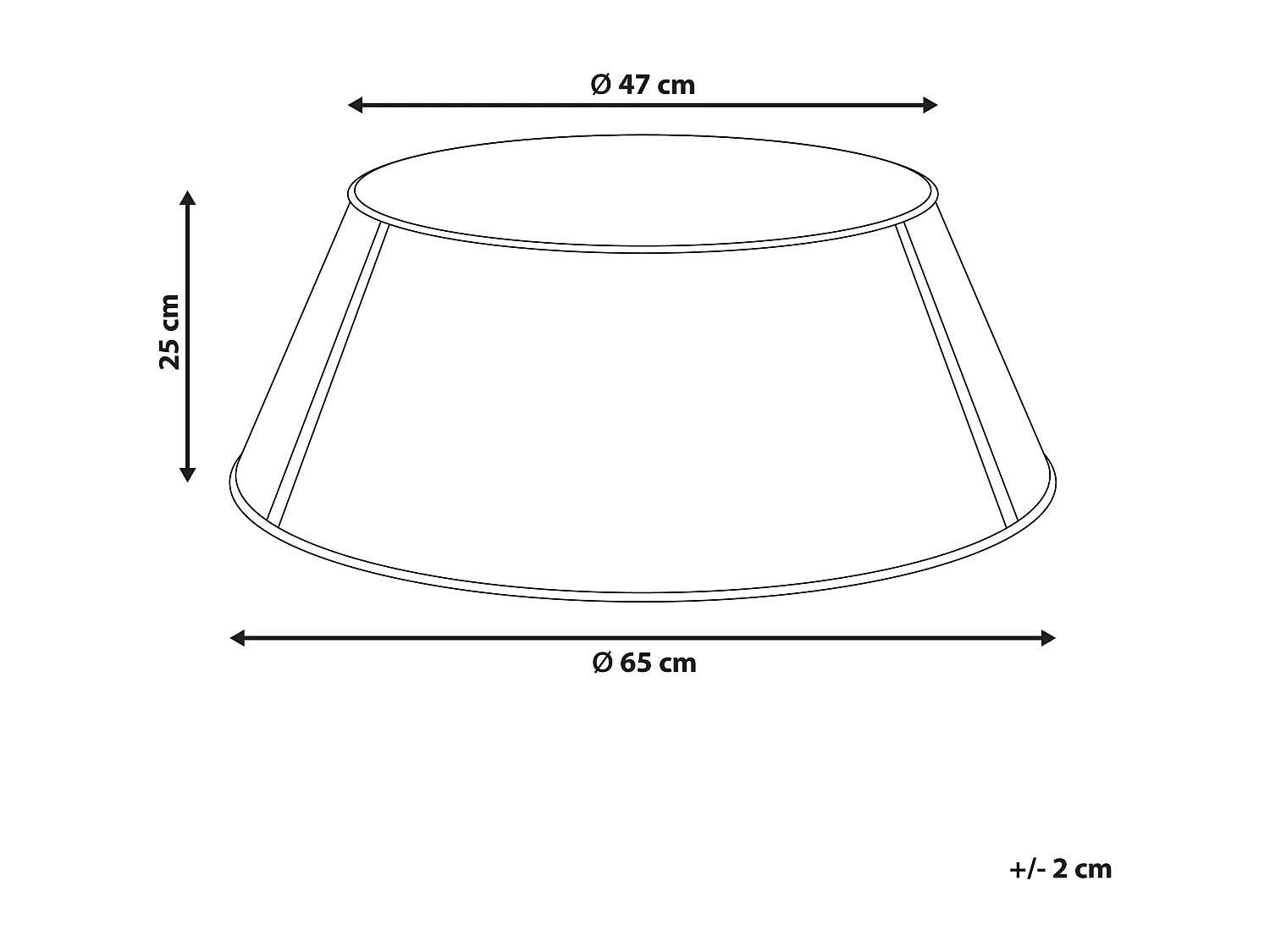 Jupe de sapin de Noël IMATRA Métal Beige 65 cm