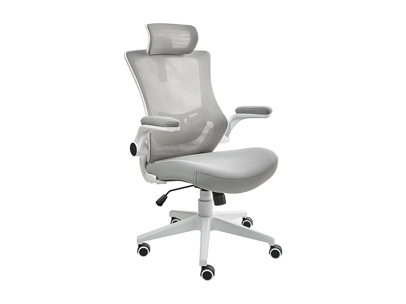 Chaise de bureau PALADIN Tissu Gris clair