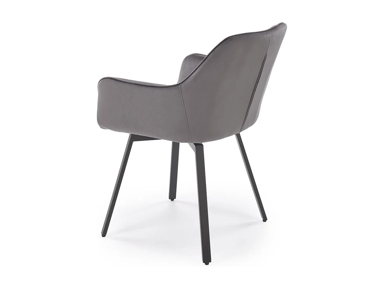 Sedia K588/Funzione girevole/Rivestimento in velluto e metallo/Grigio