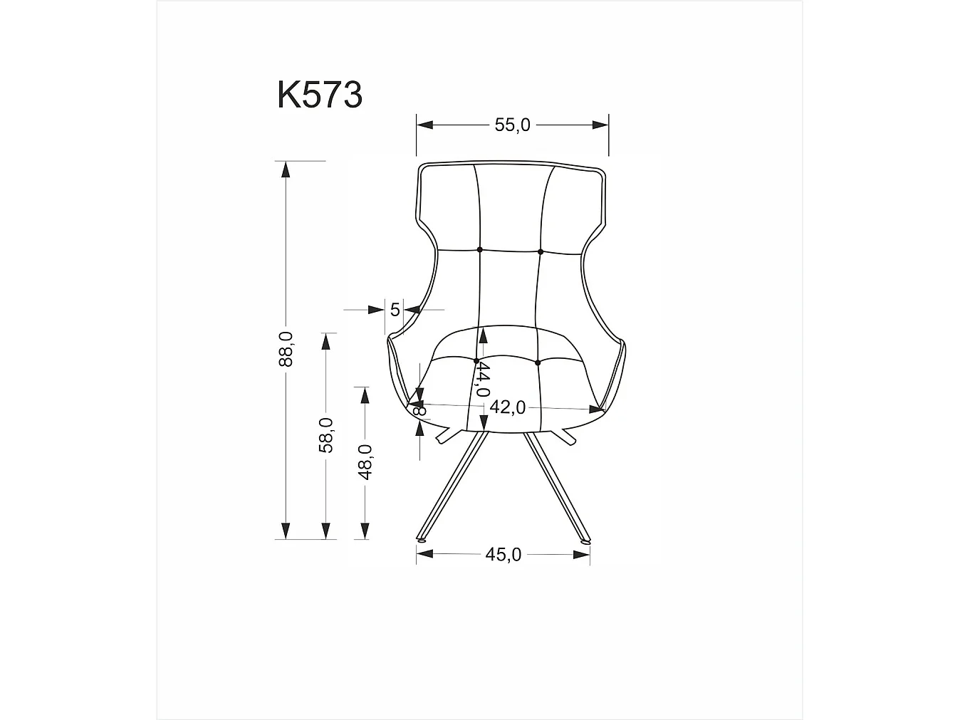 Chaise K573/Fonction pivotante/Revêtement tissu et métal/Beige