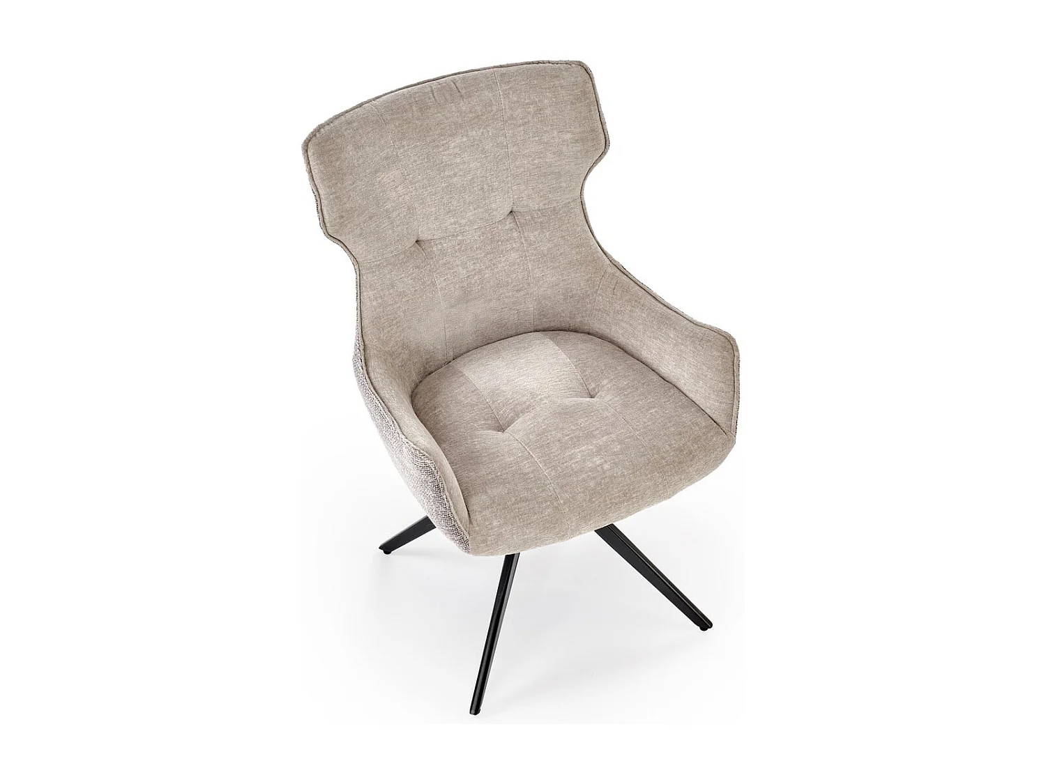 Chaise K573/Fonction pivotante/Revêtement tissu et métal/Beige