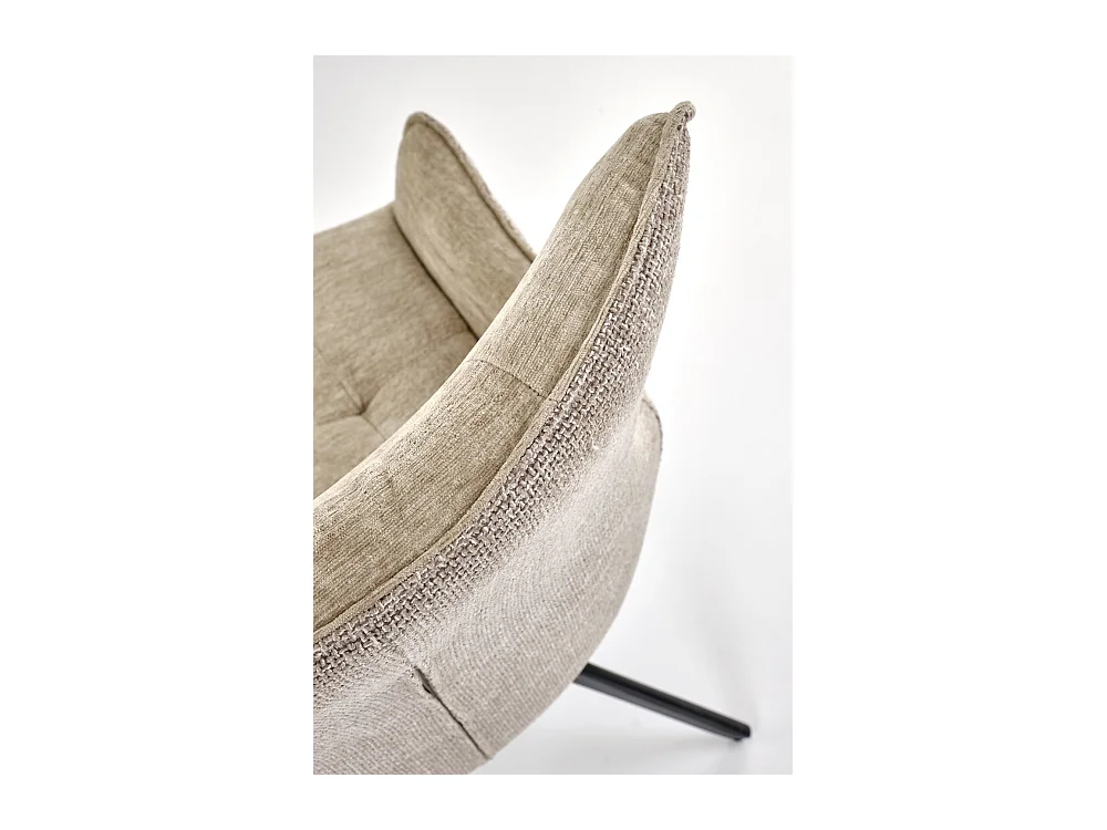 Chaise K573/Fonction pivotante/Revêtement tissu et métal/Beige
