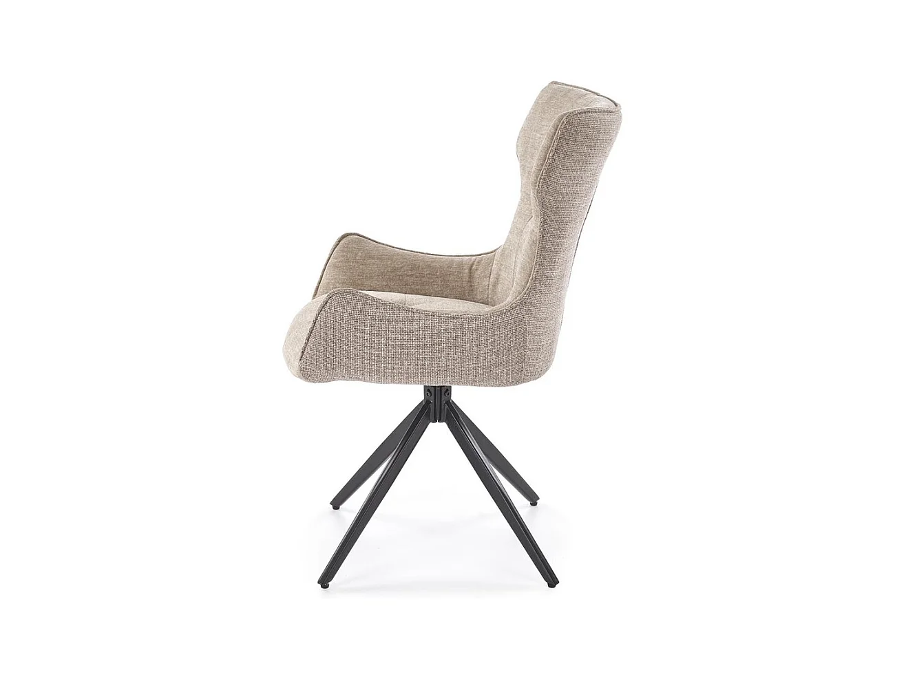 Chaise K573/Fonction pivotante/Revêtement tissu et métal/Beige