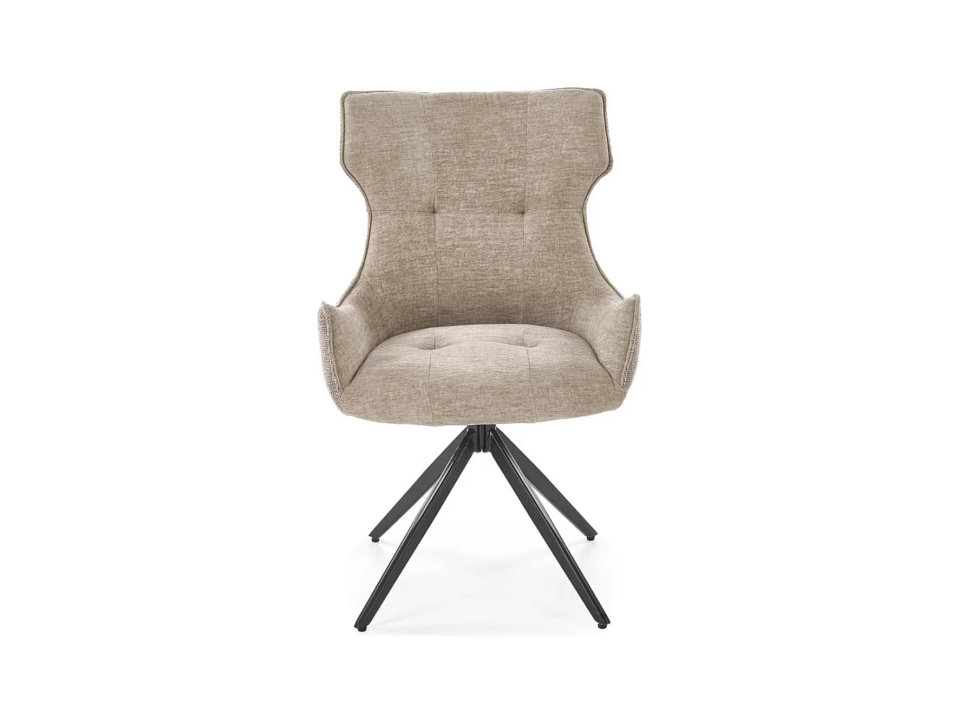 Chaise K573/Fonction pivotante/Revêtement tissu et métal/Beige