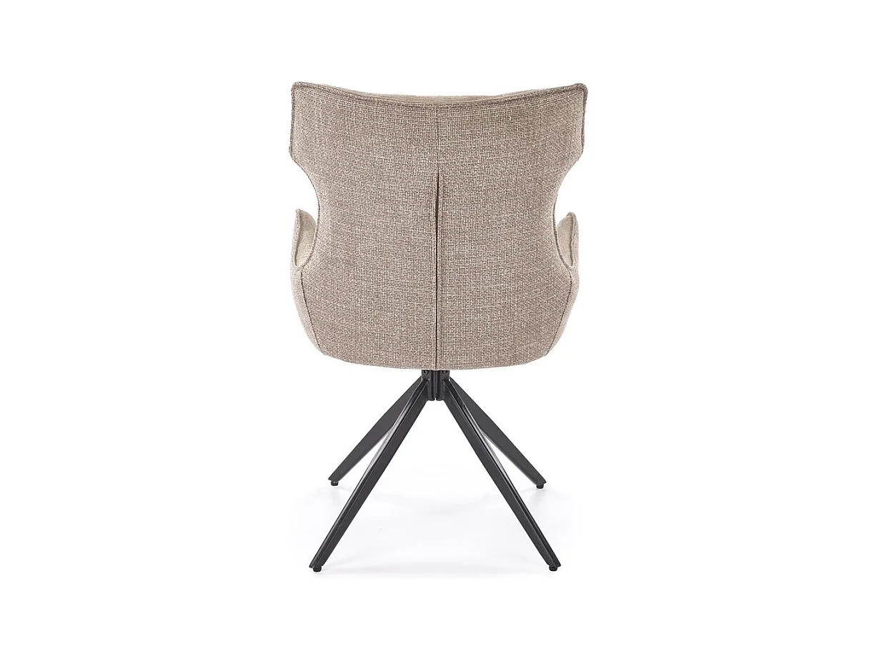 Chaise K573/Fonction pivotante/Revêtement tissu et métal/Beige