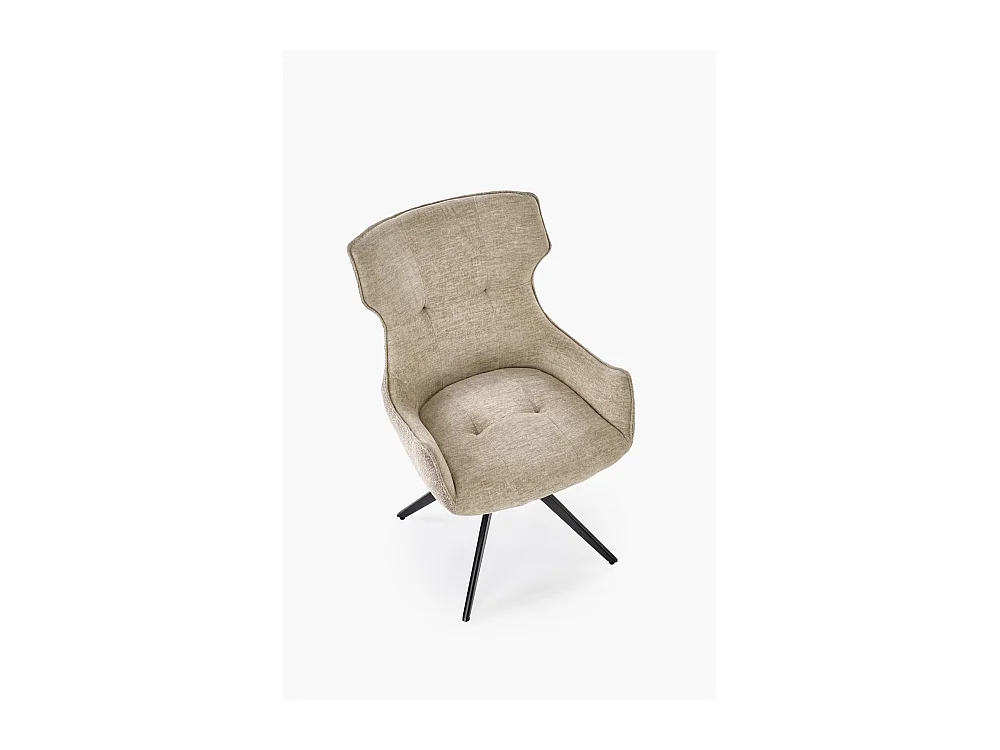 Chaise K573/Fonction pivotante/Revêtement tissu et métal/Beige