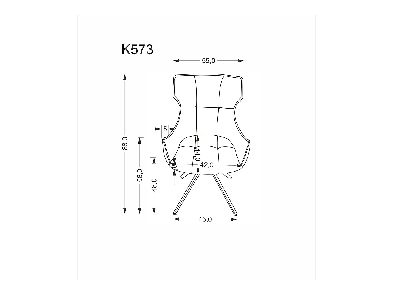 Chaise K573/Fonction pivotante/Revêtement tissu et métal/Beige