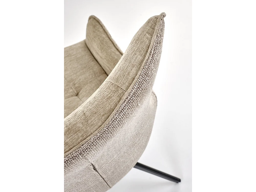 Chaise K573/Fonction pivotante/Revêtement tissu et métal/Beige
