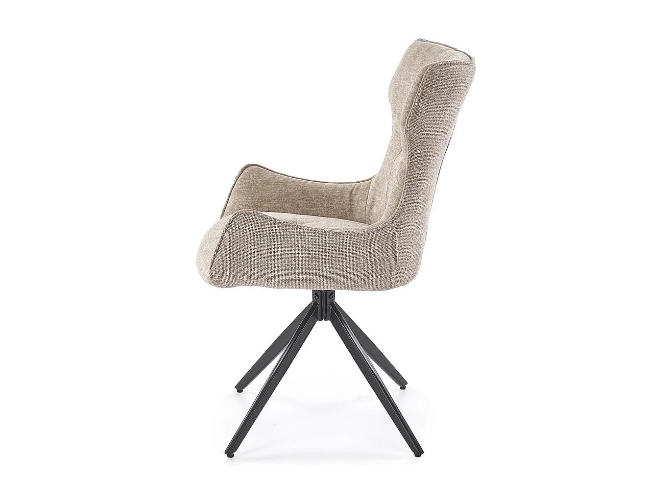 Chaise K573/Fonction pivotante/Revêtement tissu et métal/Beige