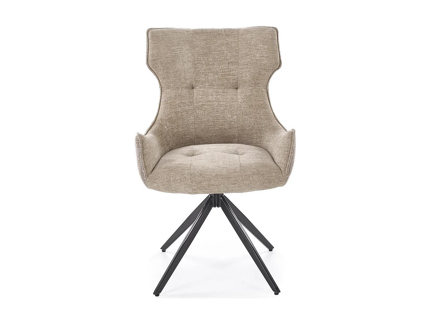 Chaise K573/Fonction pivotante/Revêtement tissu et métal/Beige