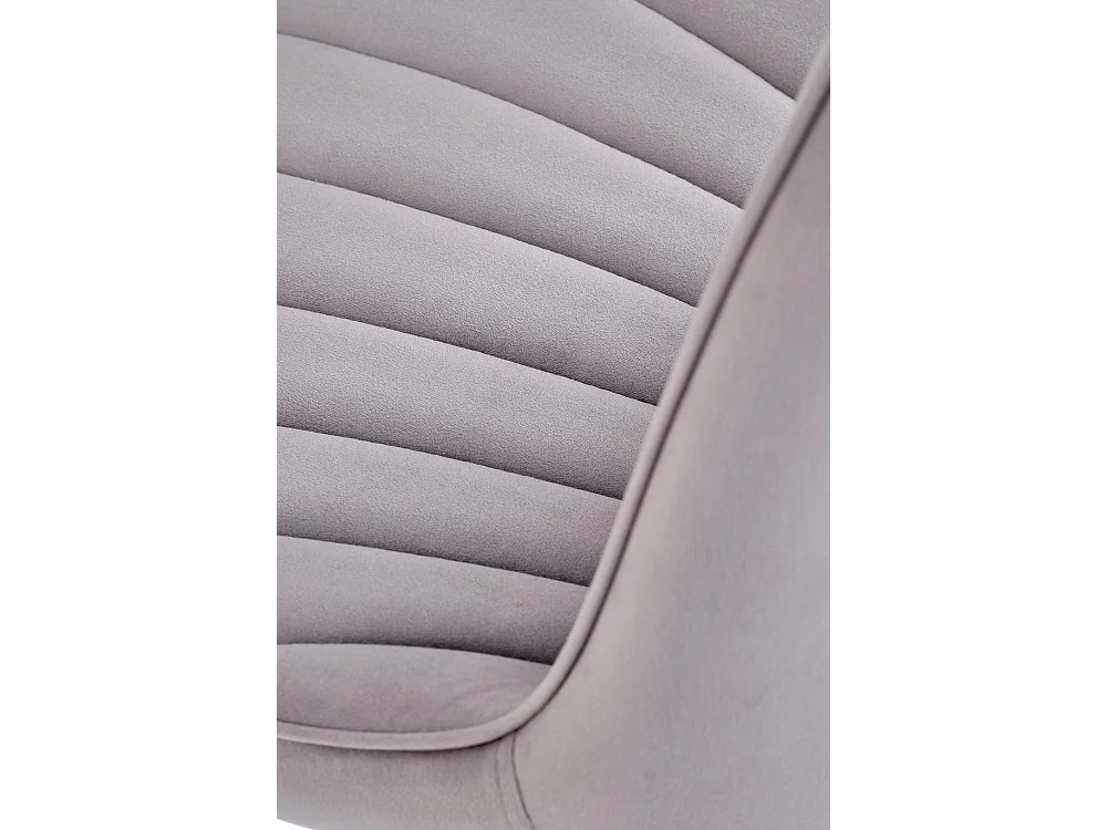 Sedia K589/Rivestimento in tessuto di velluto e metallo/Grigio