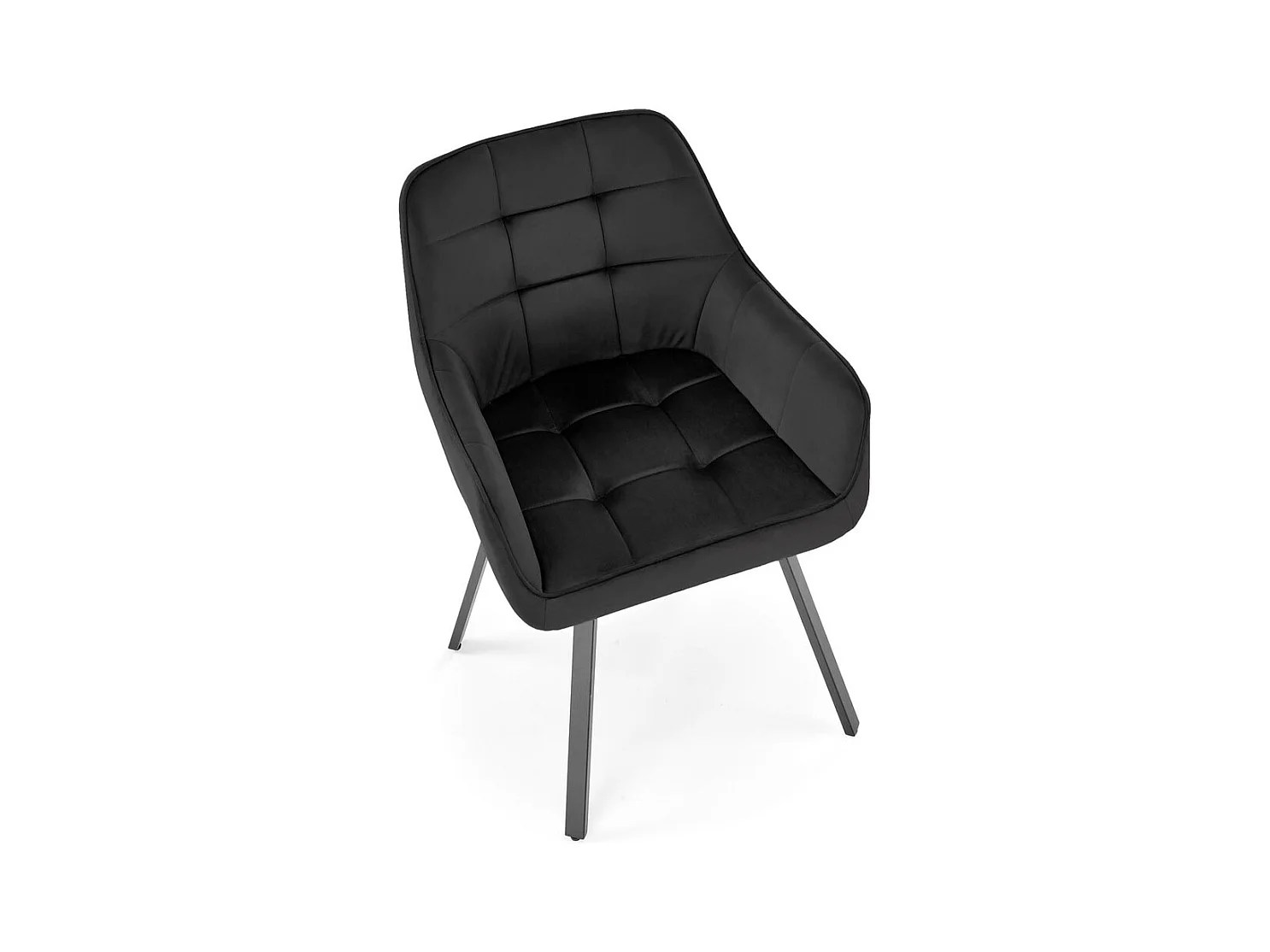 Stuhl K588/Drehfunktion/Samtstoffbezug&Metall/Schwarz