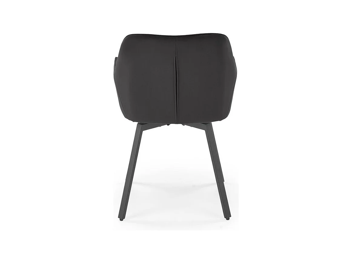 Stuhl K588/Drehfunktion/Samtstoffbezug&Metall/Schwarz