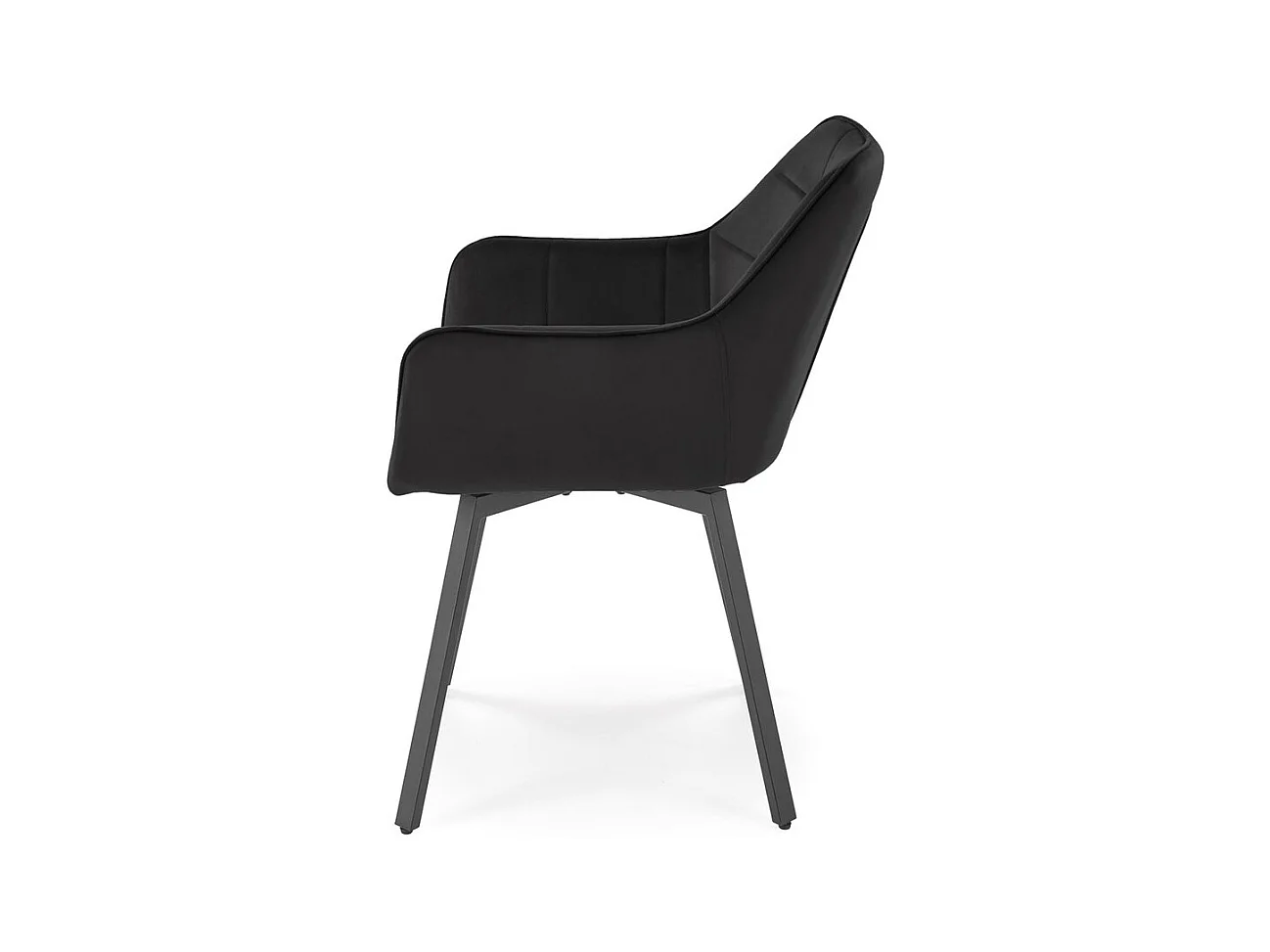 Stuhl K588/Drehfunktion/Samtstoffbezug&Metall/Schwarz