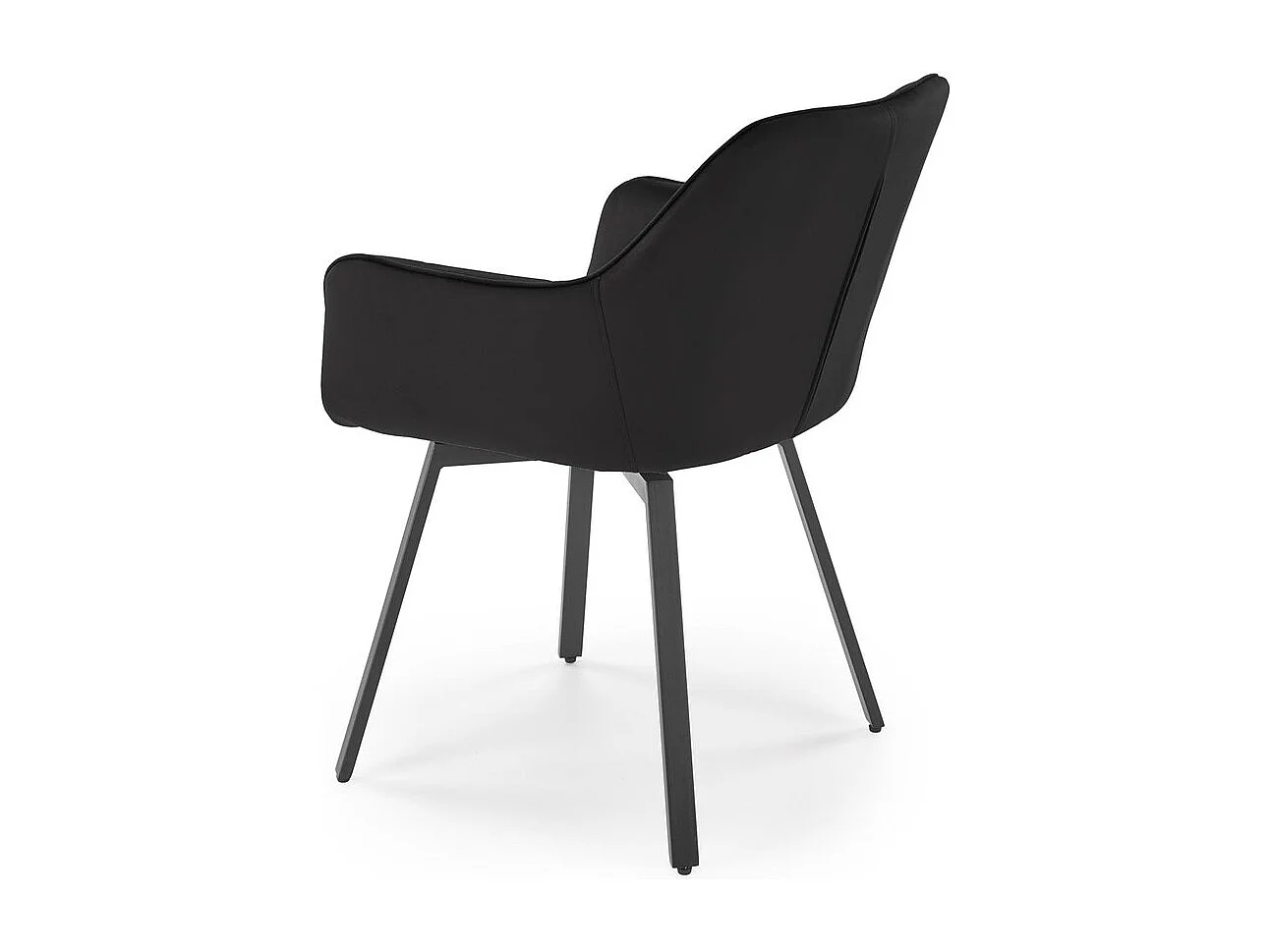 Stuhl K588/Drehfunktion/Samtstoffbezug&Metall/Schwarz