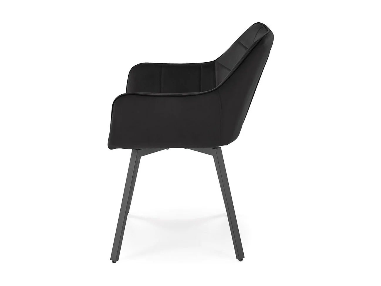 Stuhl K588/Drehfunktion/Samtstoffbezug&Metall/Schwarz