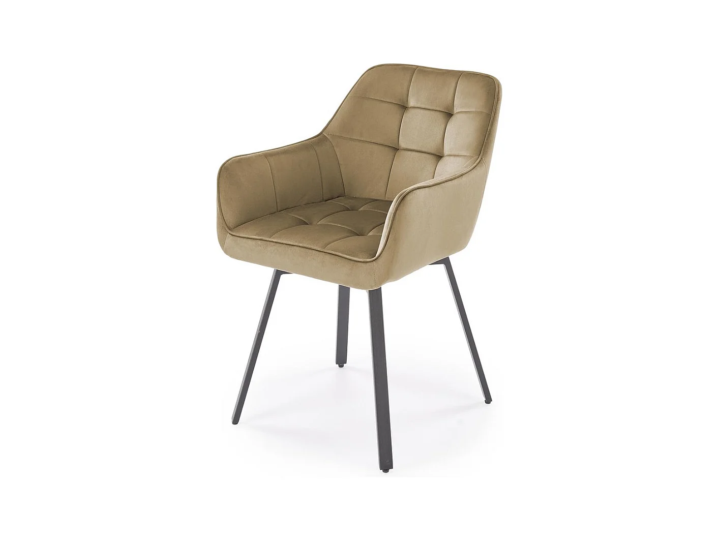 Stuhl K588/Drehfunktion/Samtstoffbezug&Metall/Beige