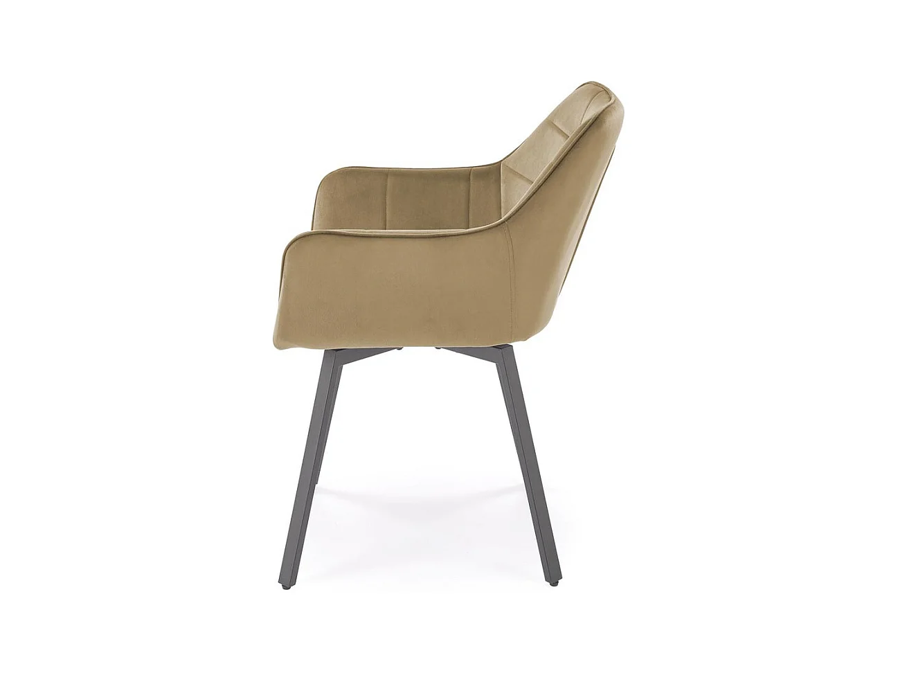 Stuhl K588/Drehfunktion/Samtstoffbezug&Metall/Beige