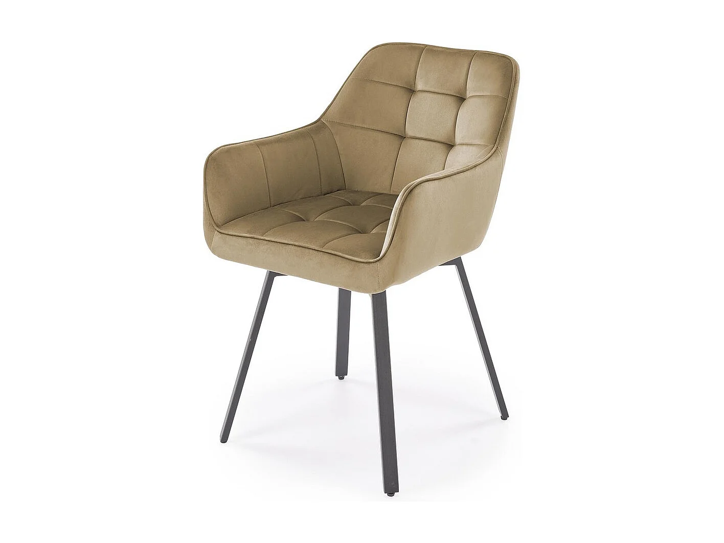 Stuhl K588/Drehfunktion/Samtstoffbezug&Metall/Beige