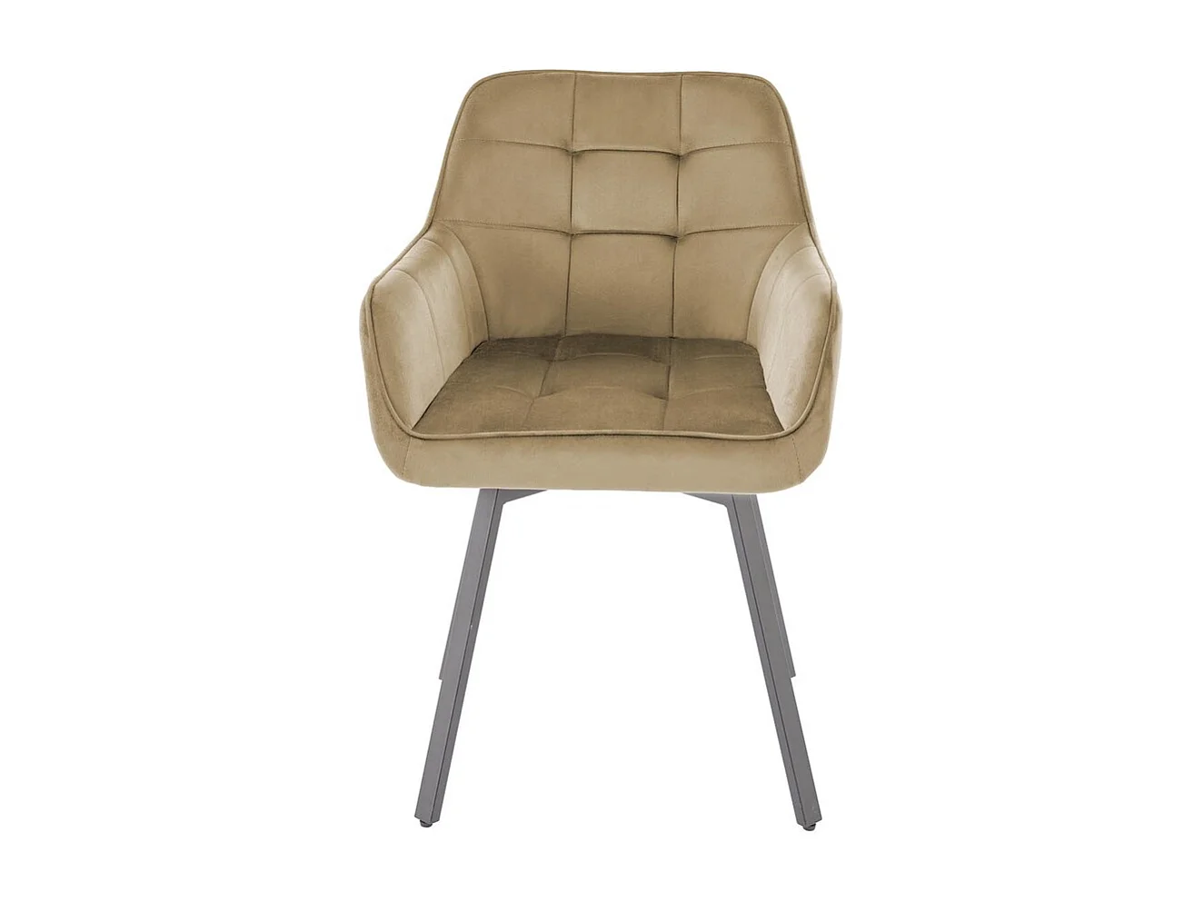 Stuhl K588/Drehfunktion/Samtstoffbezug&Metall/Beige