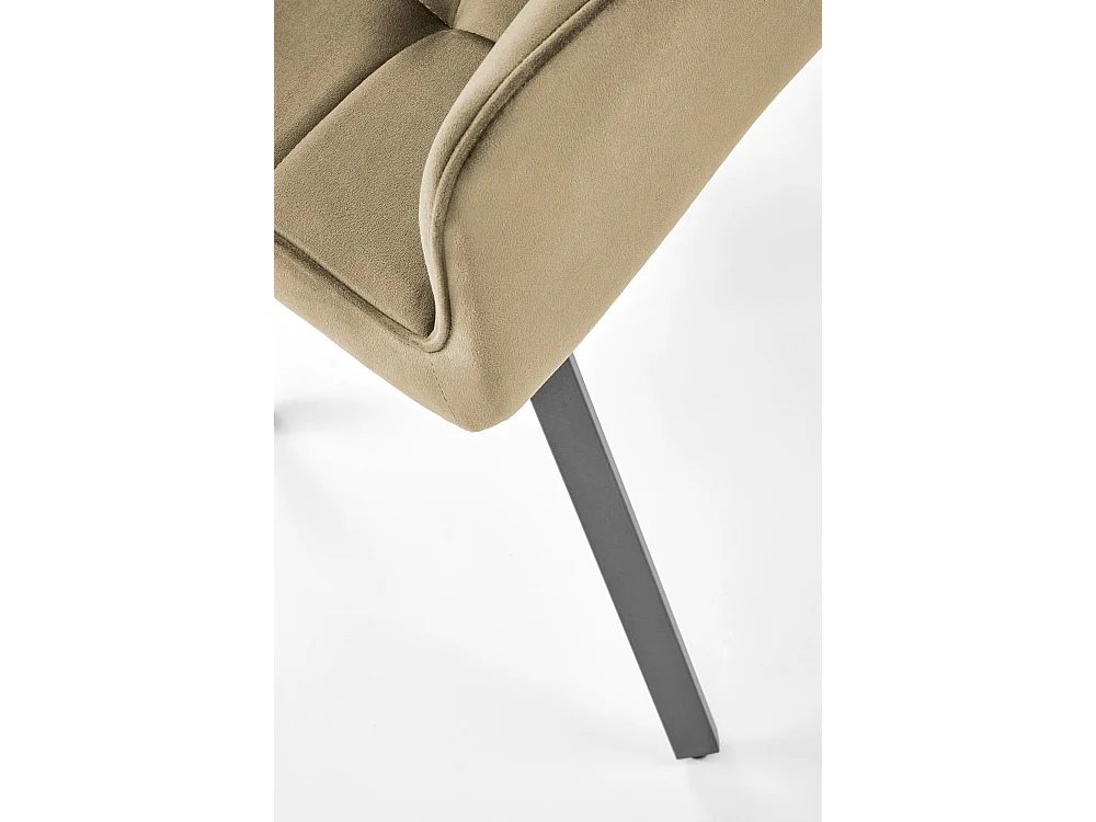 Stuhl K588/Drehfunktion/Samtstoffbezug&Metall/Beige