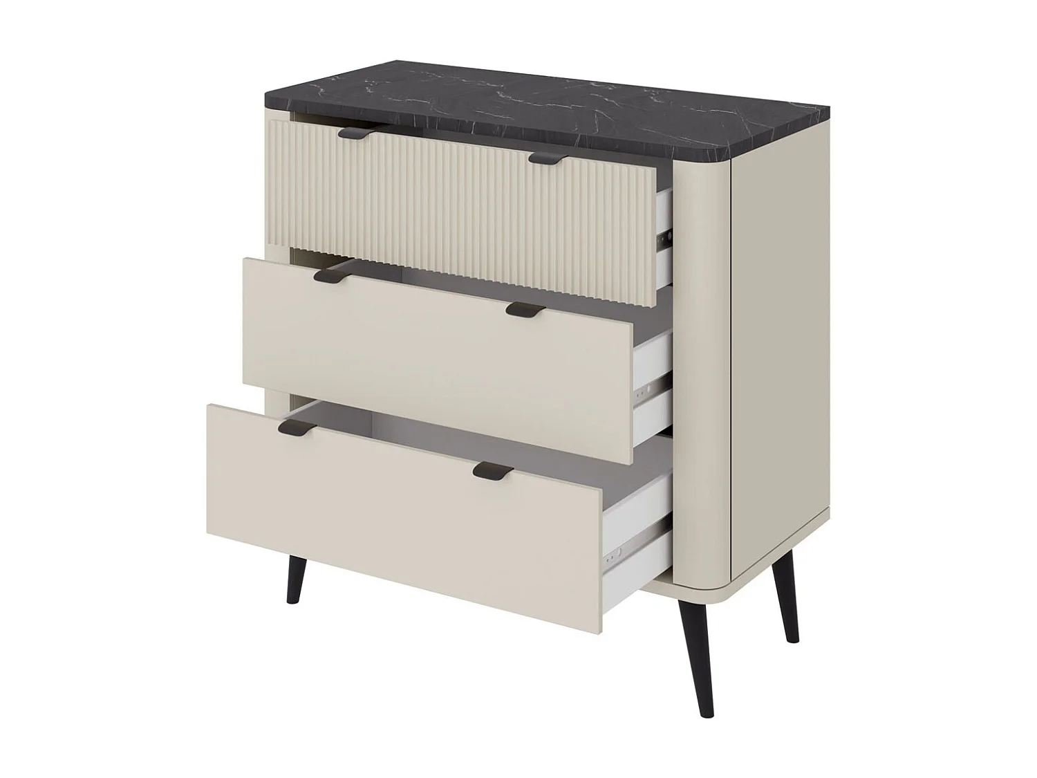 KOMMODE Marly Kaschmir / Graustein 90 / 40 / 82cm