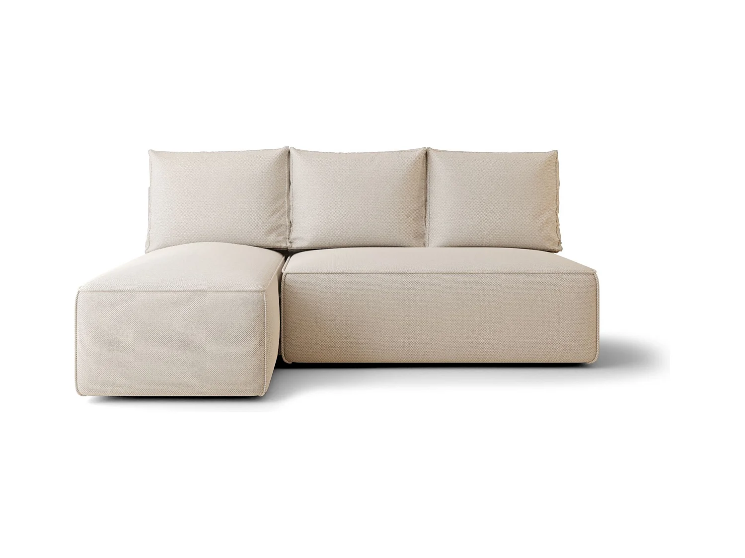 ECKSOFA mit Schlaffunktion SAVIO MINI Curio 09 Ecru Links L-Form Sofa mit Stauraum Bettkasten Wohnzimmersofa Couch Sofa Bettsofa Bettkasten Bettcouch
