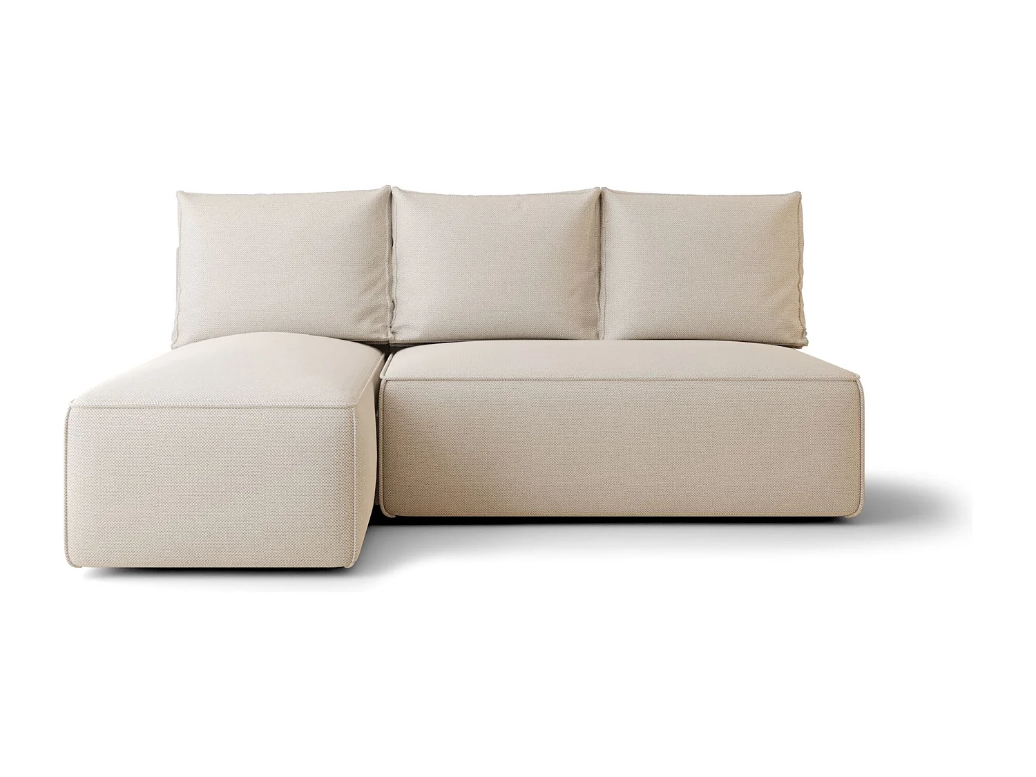 ECKSOFA mit Schlaffunktion SAVIO MINI Curio 09 Ecru Links L-Form Sofa mit Stauraum Bettkasten Wohnzimmersofa Couch Sofa Bettsofa Bettkasten Bettcouch